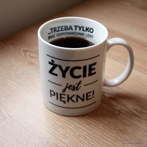 Kubek Życie jest piękne, na prezent Kubek Życie jest piękne, na prezent