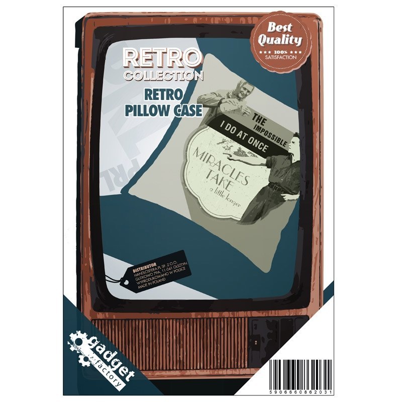 Poszewka Retro - The impossible - Workman - 33x33 cm Poszewka Retro - The impossible - Workman - 33x33 cm