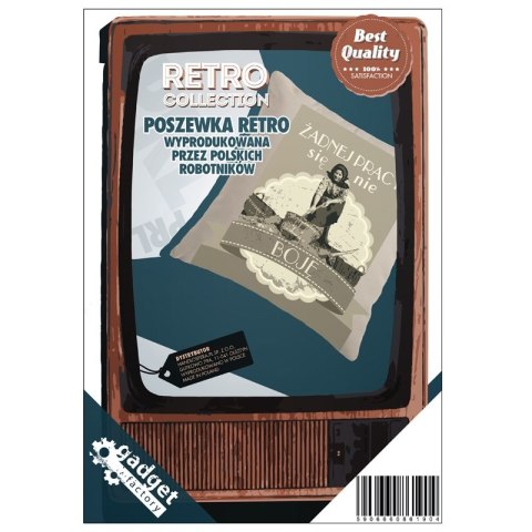 Poszewka Retro - Żadnej pracy się nie boję - 33x33 cm Poszewka Retro - Żadnej pracy się nie boję - 33x33 cm