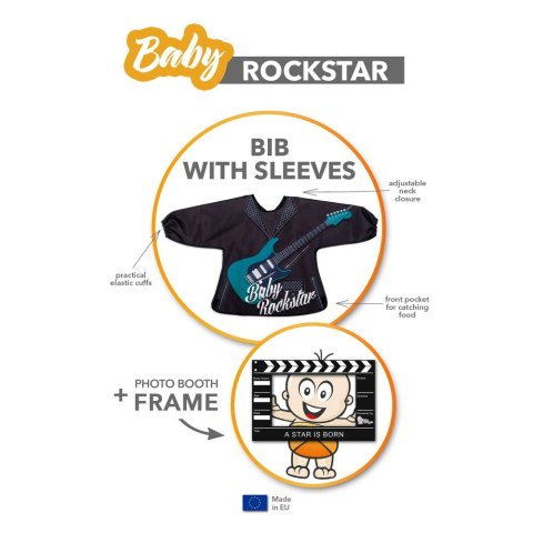 Baby Rockstar - Śliniak z rękawami Baby Rockstar - Śliniak z rękawami