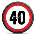 Zegar urodzinowy 40 - Przekrocz limit - cichy mechanizm Zegar urodzinowy 40 - Przekrocz limit - cichy mechanizm