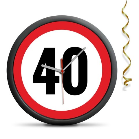 Zegar urodzinowy 40 - Przekrocz limit - cichy mechanizm
