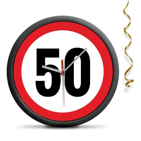 Zegar urodzinowy 50 - Przekrocz limit - cichy mechanizm Zegar urodzinowy 50 - Przekrocz limit - cichy mechanizm