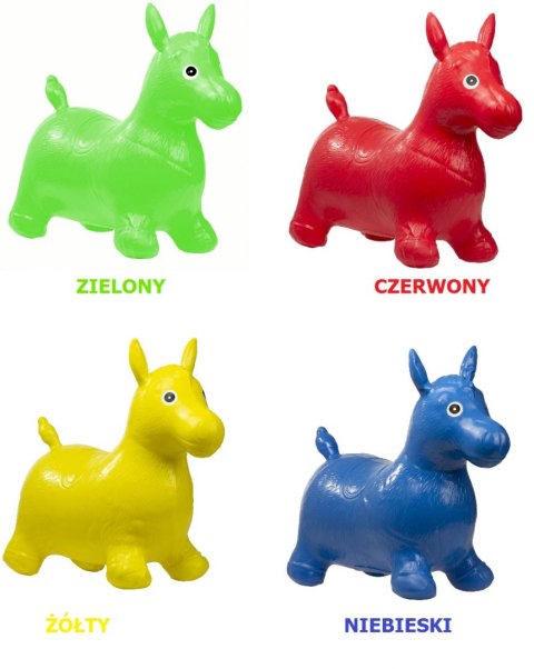 Skoczek gumowy koń mix kolor Skoczek gumowy koń mix kolor