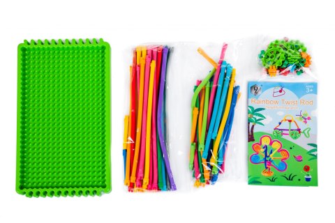 Gra Edukacyjna TĘCZOWE ZAKRĘCONE DRUCIKI 61EL DIY Gra Edukacyjna TĘCZOWE ZAKRĘCONE DRUCIKI 61EL DIY