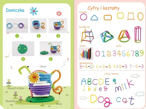 Gra Edukacyjna TĘCZOWE ZAKRĘCONE DRUCIKI 61EL DIY Gra Edukacyjna TĘCZOWE ZAKRĘCONE DRUCIKI 61EL DIY