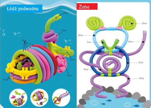 Gra Edukacyjna TĘCZOWE ZAKRĘCONE DRUCIKI 61EL DIY Gra Edukacyjna TĘCZOWE ZAKRĘCONE DRUCIKI 61EL DIY