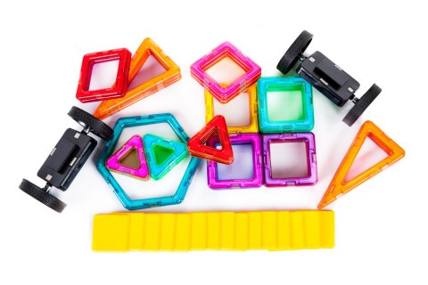 Kolorowe klocki magnetyczne MAGICAL MAGNET 71SZT Kolorowe klocki magnetyczne MAGICAL MAGNET 71SZT