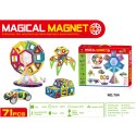Kolorowe klocki magnetyczne MAGICAL MAGNET 71SZT Kolorowe klocki magnetyczne MAGICAL MAGNET 71SZT