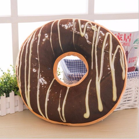 Poduszka dekoracyjna DONUT czekoladowy z lukrem Poduszka dekoracyjna DONUT czekoladowy z lukrem