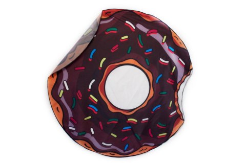 Szybkoschnąca mata plażowa 135cm wzór: brąz donut Szybkoschnąca mata plażowa 135cm wzór: brąz donut