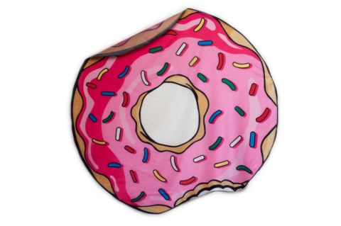 Szybkoschnąca mata plażowa 135cm wzór róż donut Szybkoschnąca mata plażowa 135cm wzór róż donut