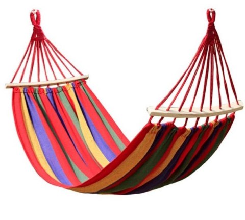 Hamak dwuosobowy 200x150cm z drążkiem 80cm Hamak dwuosobowy 200x150cm z drążkiem 80cm