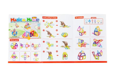 Klocki magnetyczne MAGICAL MAGNET MINI 38szt 3+ v3 Klocki magnetyczne MAGICAL MAGNET MINI 38szt 3+ v3