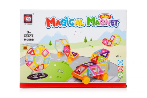 Klocki magnetyczne MAGICAL MAGNET MINI 68SZT 3+ Klocki magnetyczne MAGICAL MAGNET MINI 68SZT 3+