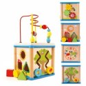 Sorter drewniany kostka edukacyjna z pętlą motoryczną Sorter drewniany kostka edukacyjna z pętlą motoryczną