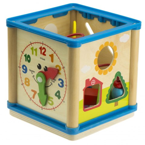 Sorter drewniany kostka edukacyjna z pętlą motoryczną Sorter drewniany kostka edukacyjna z pętlą motoryczną
