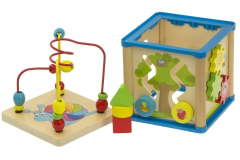 Sorter drewniany kostka edukacyjna z pętlą motoryczną Sorter drewniany kostka edukacyjna z pętlą motoryczną