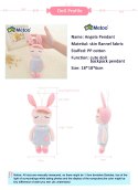 Lalka METOO w żółtej sukience zawieszka 18cm Lalka METOO w żółtej sukience zawieszka 18cm