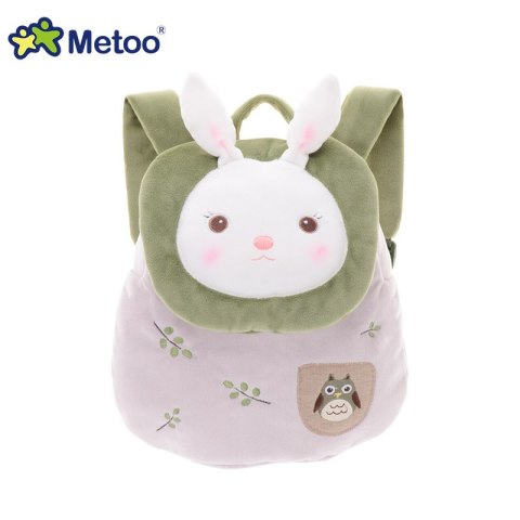 Plecak METOO królik zielony z sową 28cm Plecak METOO królik zielony z sową 28cm