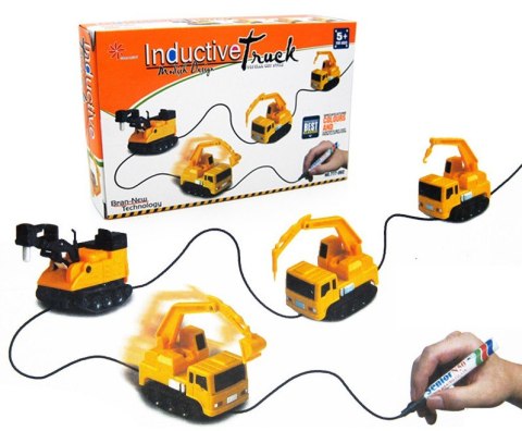 Pojazd indukcyjny koparka MAGIC INDUCTIVE CAR + mazak Pojazd indukcyjny koparka MAGIC INDUCTIVE CAR + mazak
