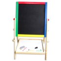 Tablica wielofunkcyjna dwustronna kredowa magnetyczna stojąca 49cm Tablica wielofunkcyjna dwustronna kredowa magnetyczna stojąca 49cm