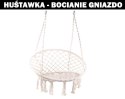 Huśtawka fotel bocianie gniazdo z oparciem ecru 80cm XL Huśtawka fotel bocianie gniazdo z oparciem ecru 80cm XL