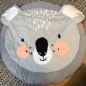 Mata dla dziecka okrągła szara koala 90cm Mata dla dziecka okrągła szara koala 90cm