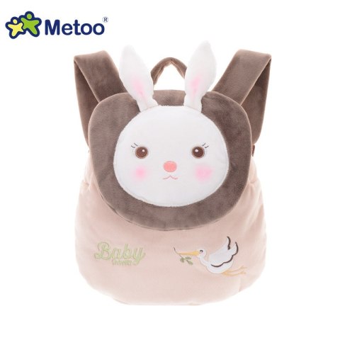 Plecak METOO królik brązowy z bocianem 28cm Plecak METOO królik brązowy z bocianem 28cm