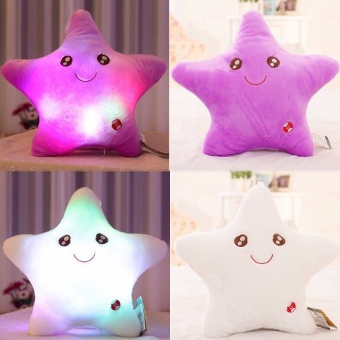 Gwiazdka pluszak lampka LED 38cm fioletowy Gwiazdka pluszak lampka LED 38cm fioletowy