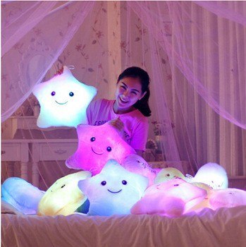 Gwiazdka pluszak lampka LED 38cm fioletowy Gwiazdka pluszak lampka LED 38cm fioletowy