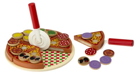 Pizza drewniany zestaw do zabawy z akcesoriami Pizza drewniany zestaw do zabawy z akcesoriami