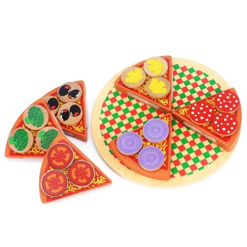 Pizza drewniany zestaw do zabawy z akcesoriami Pizza drewniany zestaw do zabawy z akcesoriami