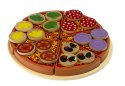 Pizza drewniany zestaw do zabawy z akcesoriami Pizza drewniany zestaw do zabawy z akcesoriami