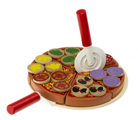 Pizza drewniany zestaw do zabawy z akcesoriami Pizza drewniany zestaw do zabawy z akcesoriami