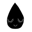 Poduszka dekoracyjna Kropelka Drop Czarna 40x35 Poduszka dekoracyjna Kropelka Drop Czarna 40x35
