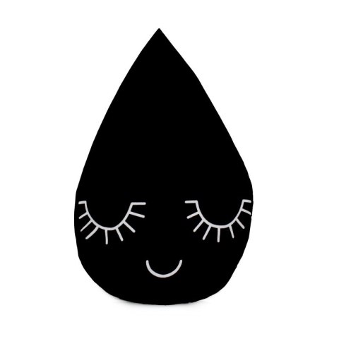 Poduszka dekoracyjna Kropelka Drop Czarna 40x35 Poduszka dekoracyjna Kropelka Drop Czarna 40x35