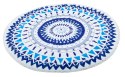 Ręcznik plażowy okrągły duży pled boho niebieski Ręcznik plażowy okrągły duży pled boho niebieski
