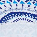 Ręcznik plażowy okrągły duży pled boho niebieski Ręcznik plażowy okrągły duży pled boho niebieski