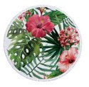 Ręcznik plażowy okrągły duży pled boho kwiaty Ręcznik plażowy okrągły duży pled boho kwiaty