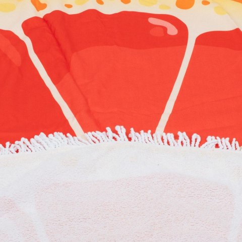 Ręcznik plażowy okrągły duży pled boho pomarańcza Ręcznik plażowy okrągły duży pled boho pomarańcza