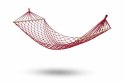 Hamak jednoosobowy 200x80cm z drążkiem czerwień Hamak jednoosobowy 200x80cm z drążkiem czerwień
