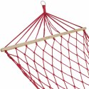 Hamak jednoosobowy 200x80cm z drążkiem czerwień Hamak jednoosobowy 200x80cm z drążkiem czerwień