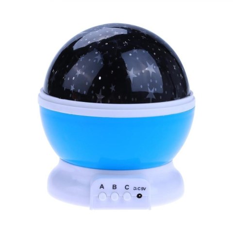 Lampka nocna projektor gwiazd 2w1 USB fioletowa Lampka nocna projektor gwiazd 2w1 USB fioletowa
