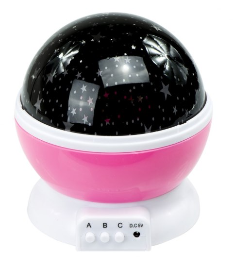 Lampka nocna projektor gwiazd 2w1 USB fioletowa Lampka nocna projektor gwiazd 2w1 USB fioletowa