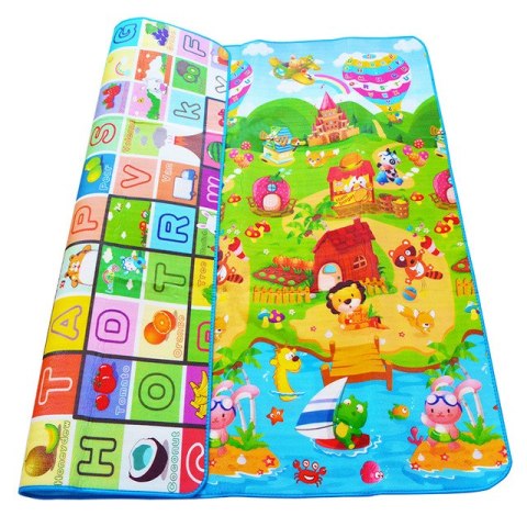 Mata Edukacyjna piankowa dwustronna plac zabaw 180x120cm Mata Edukacyjna piankowa dwustronna plac zabaw 180x120cm