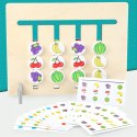 Zabawka edukacyjna drewniana dopasuj kolory owoce montessori Zabawka edukacyjna drewniana dopasuj kolory owoce montessori