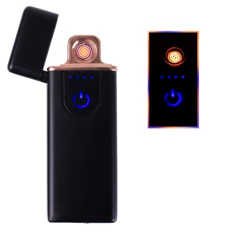 Zapalniczka elektroniczna czarna ultra cienka USB Zapalniczka elektroniczna czarna ultra cienka USB