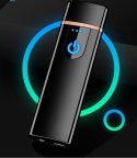 Zapalniczka elektroniczna czarna ultra cienka USB Zapalniczka elektroniczna czarna ultra cienka USB