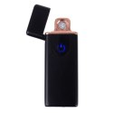 Zapalniczka elektroniczna czarna ultra cienka USB Zapalniczka elektroniczna czarna ultra cienka USB